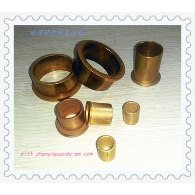 Sintered bronze powder metallurgy oil bearing and flange bushings